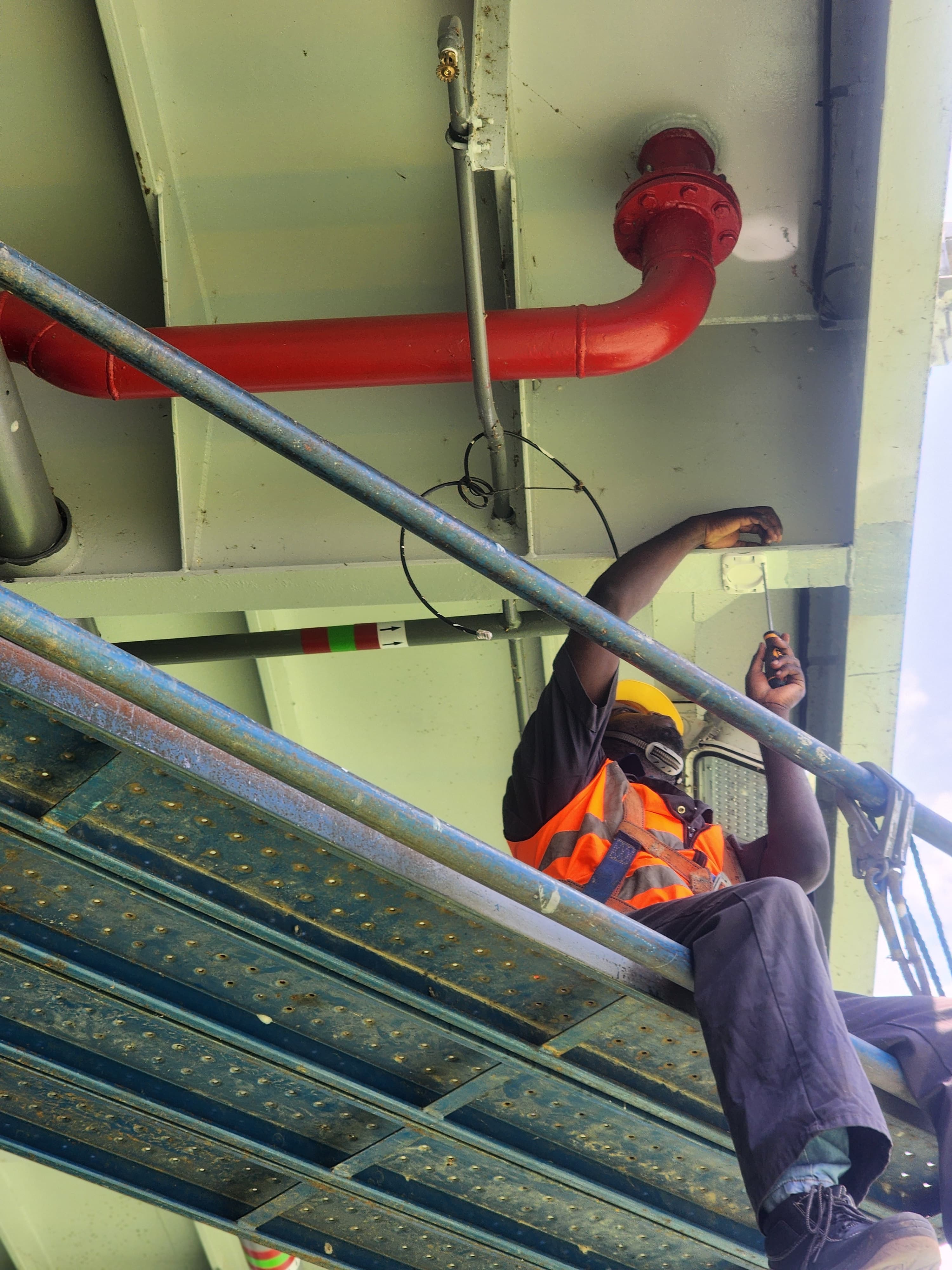 Cybernet marine project technology installation on MV Mpungu